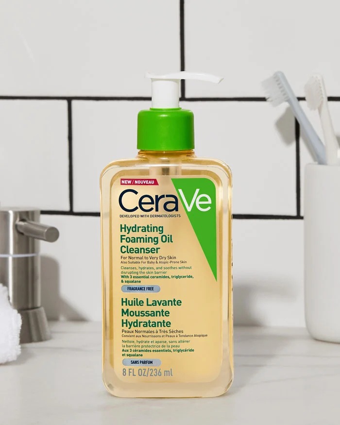 Cerave Hydrating Foaming Oil Cleanser For Normal to very Dry Skin-236ml thumbnail 4