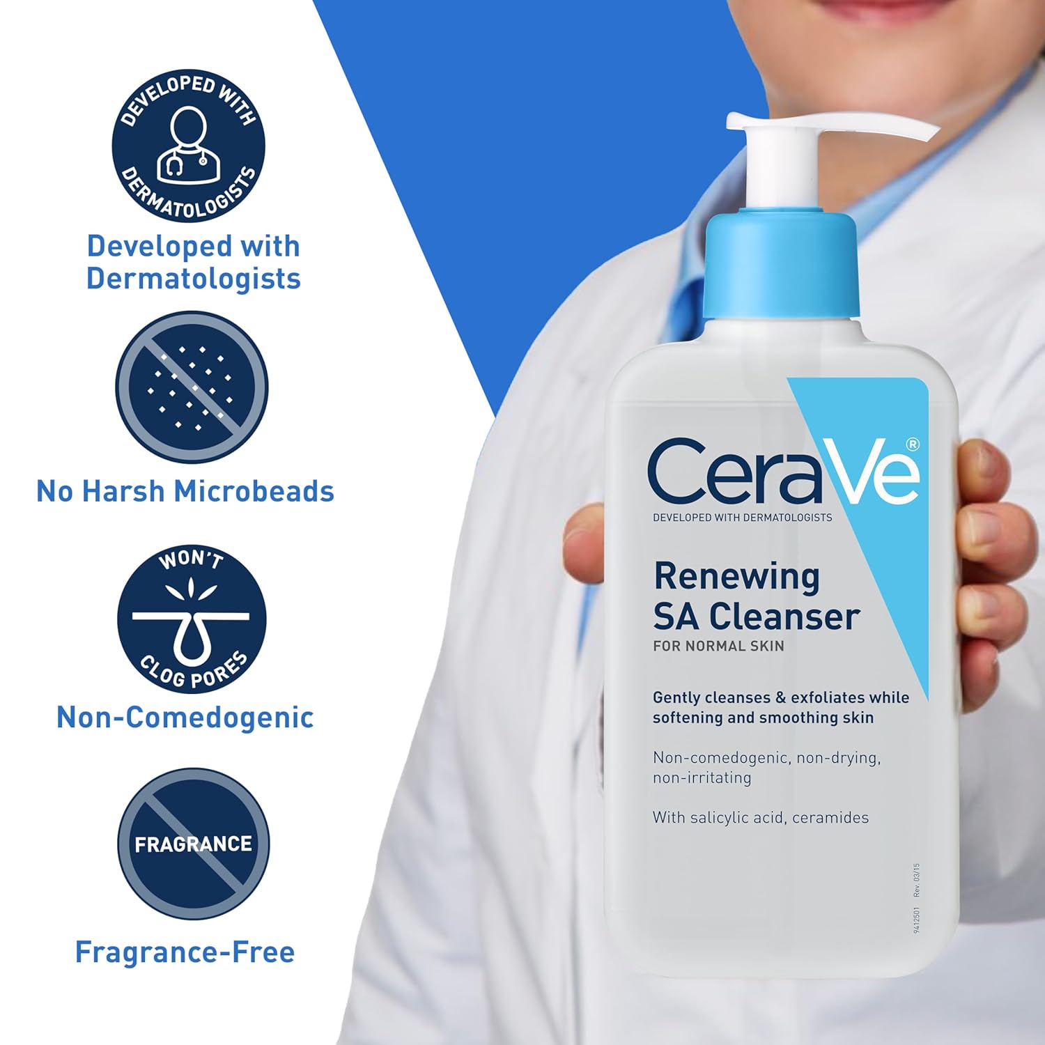 Cerave Renewing SA Cleanser For Normal Skin-237ml thumbnail 3