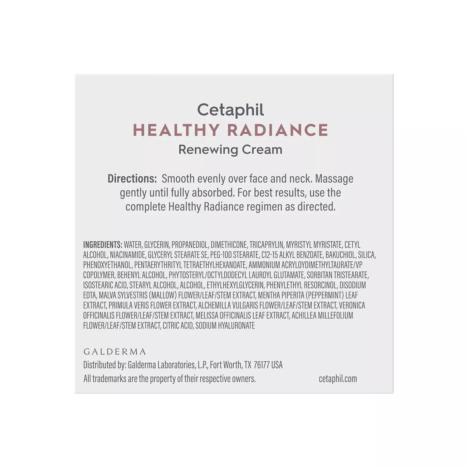 Cetaphil Healthy Radiance Renewing Cream GeltleBright-48g
