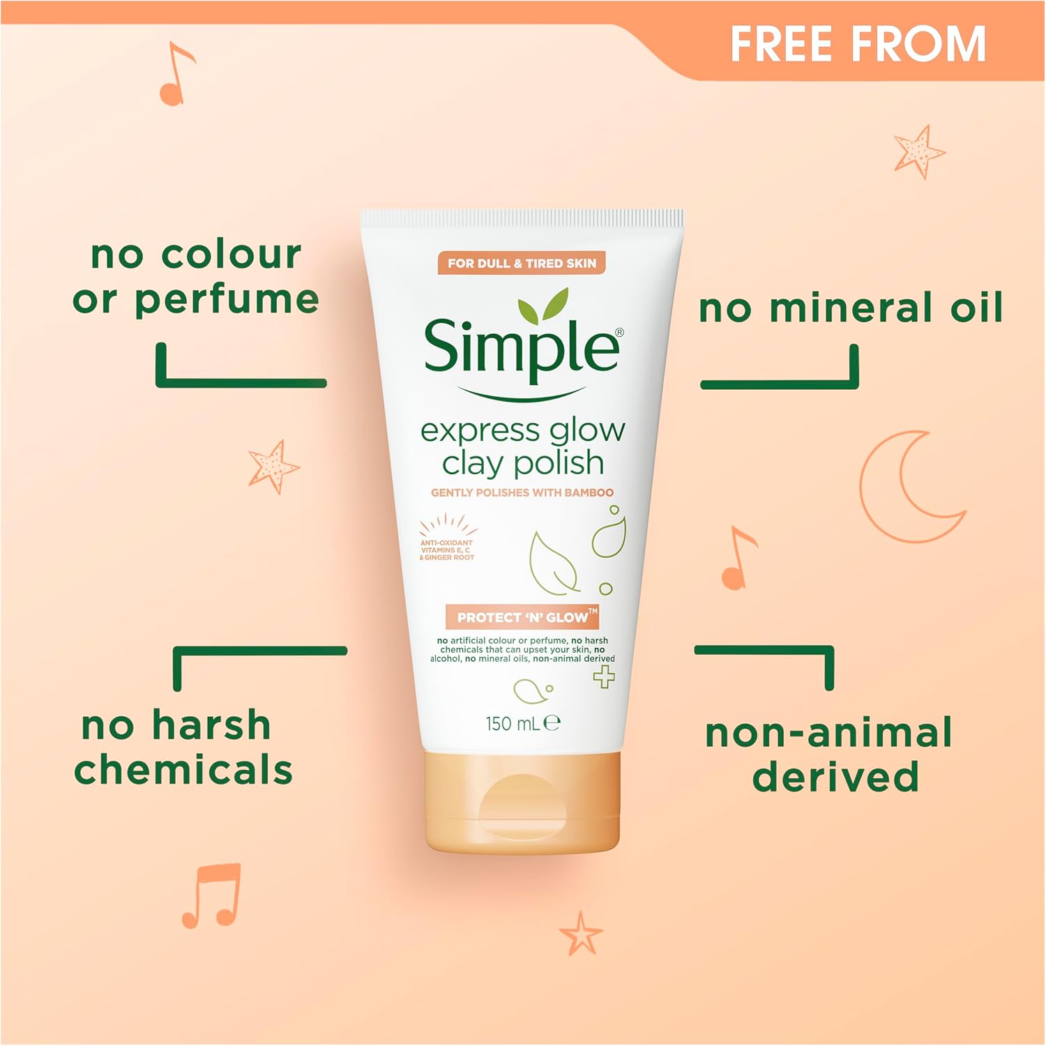 Simple Protect N Glow Express Glow Clay Polish-150ml