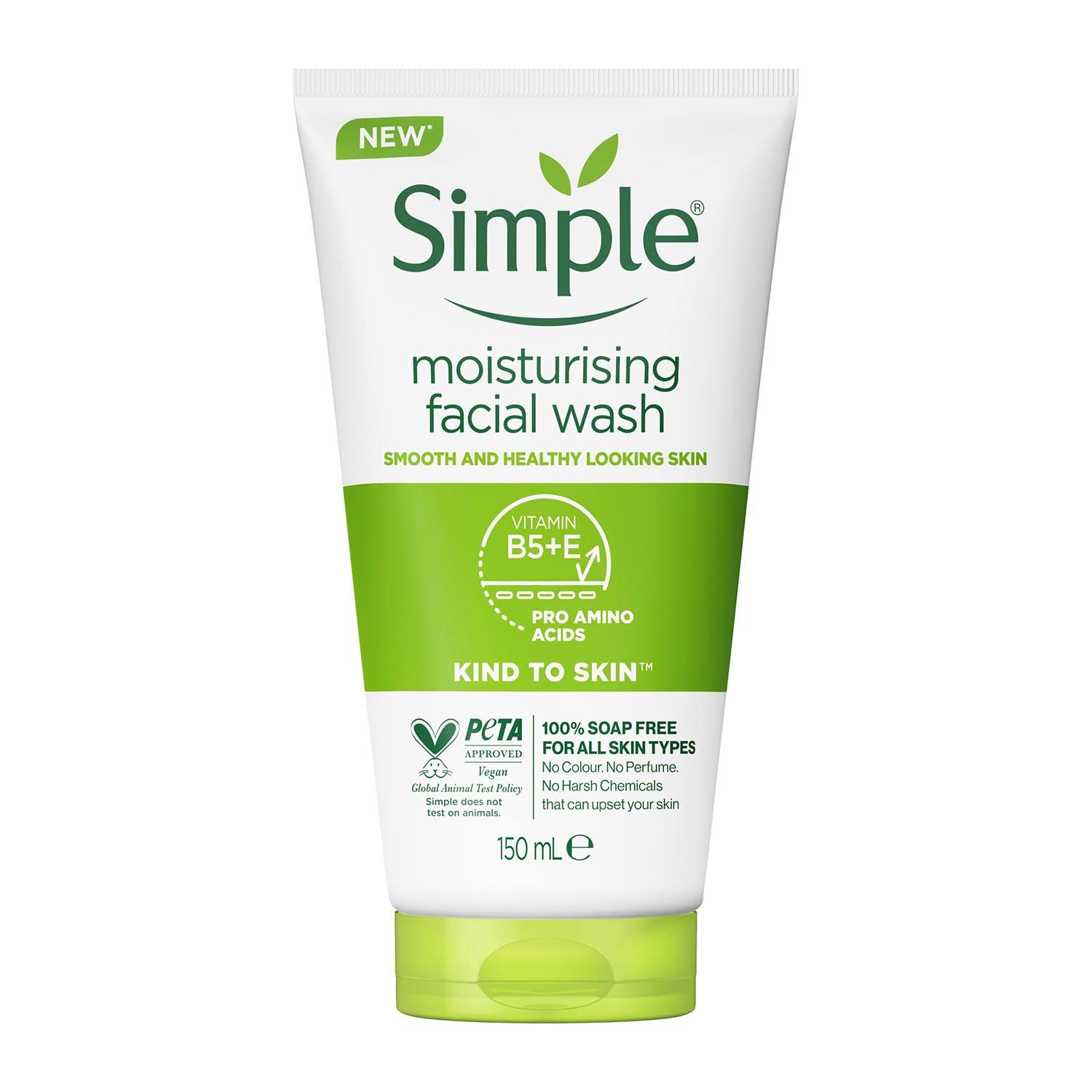 Simple Kind To Skin Moisturising Facial Wash with Vitamin B5+E-150ml