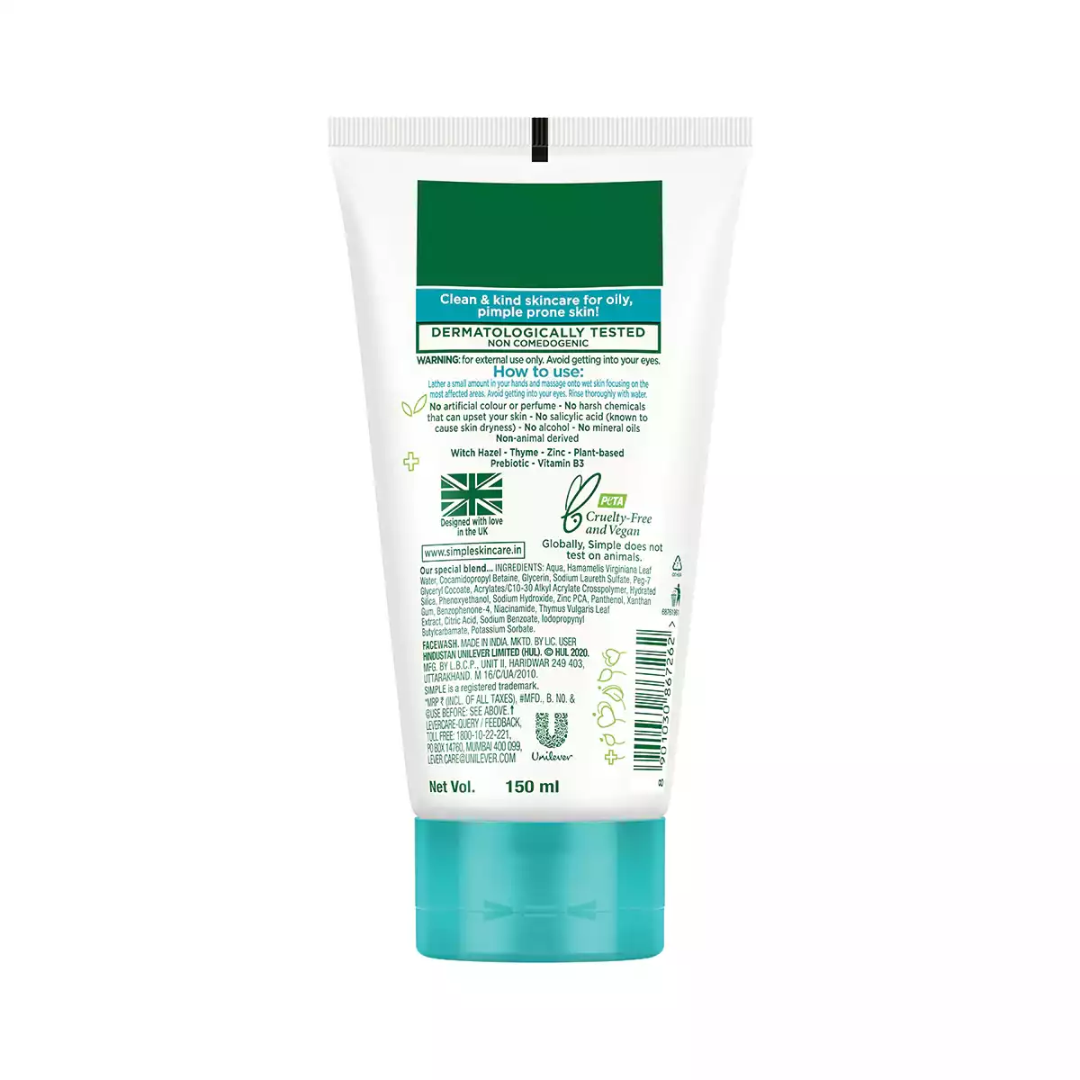 Simple Daily Skin Detox Purifying Gel Wash-150ml