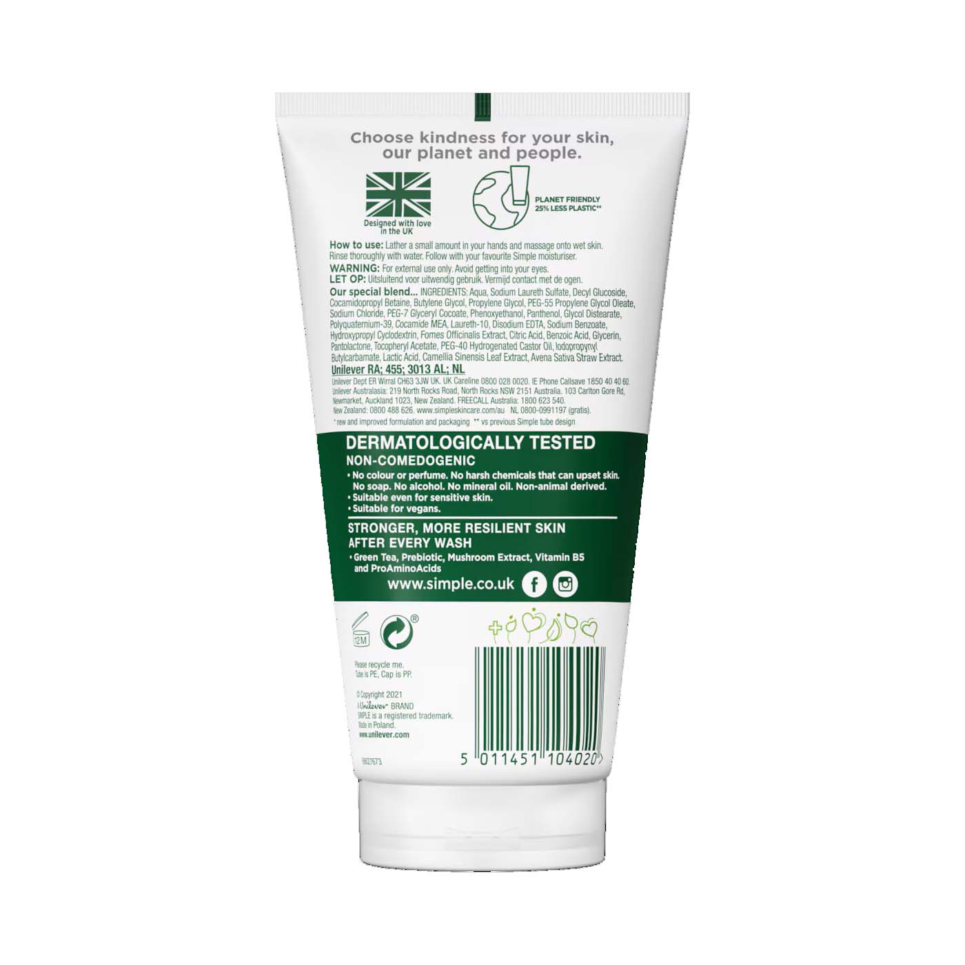 Simple Regeneration Age Resisting Facial Wash-150ml