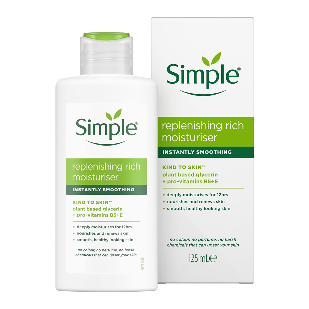 Simple Rich Moisturiser with B5, E & Niacinamide–125ml