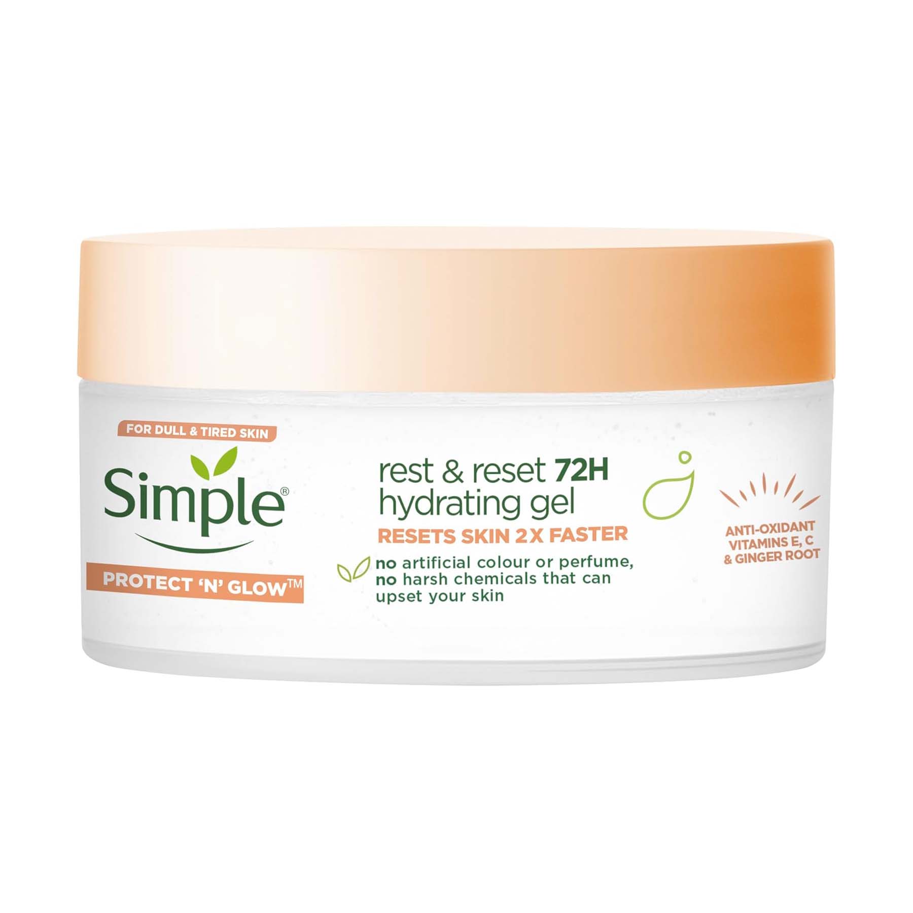 Simple Protect N Glow Rest & Reset 72H Hydrating Gel-50ml