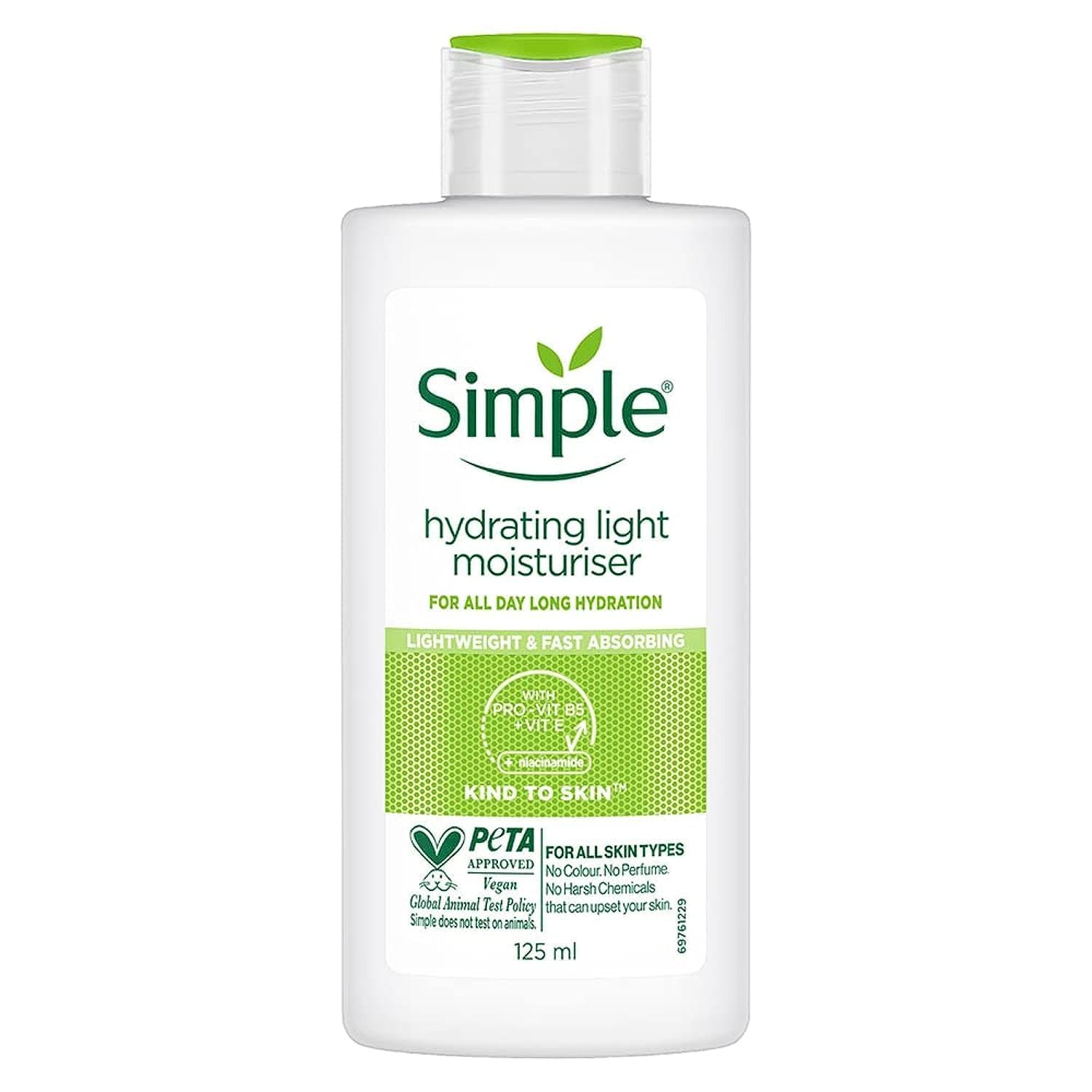 Simple Hydrating Light Moisturiser with B5, E & Niacinamide–125ml