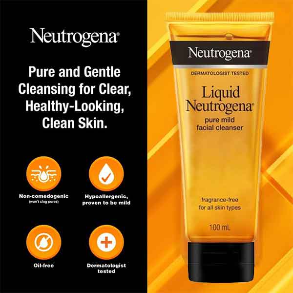 Neutrogena Liquid Pure Mild Facial Cleanser-100ml