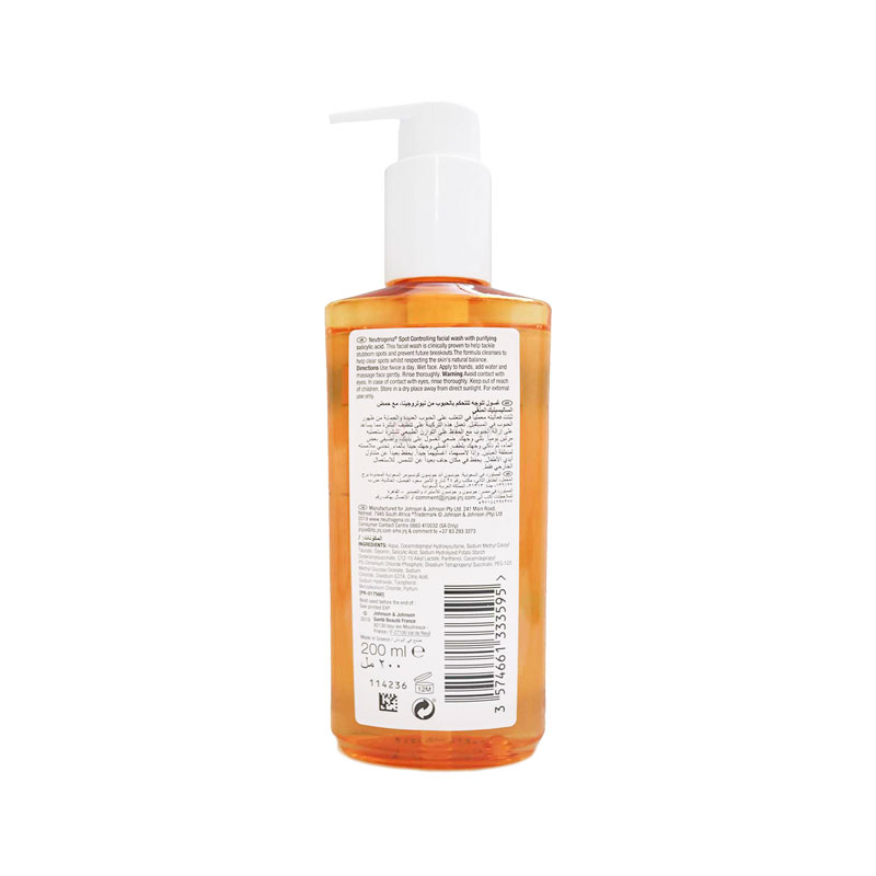 Neutrogena Spot Controlling Facial Wash-200ml