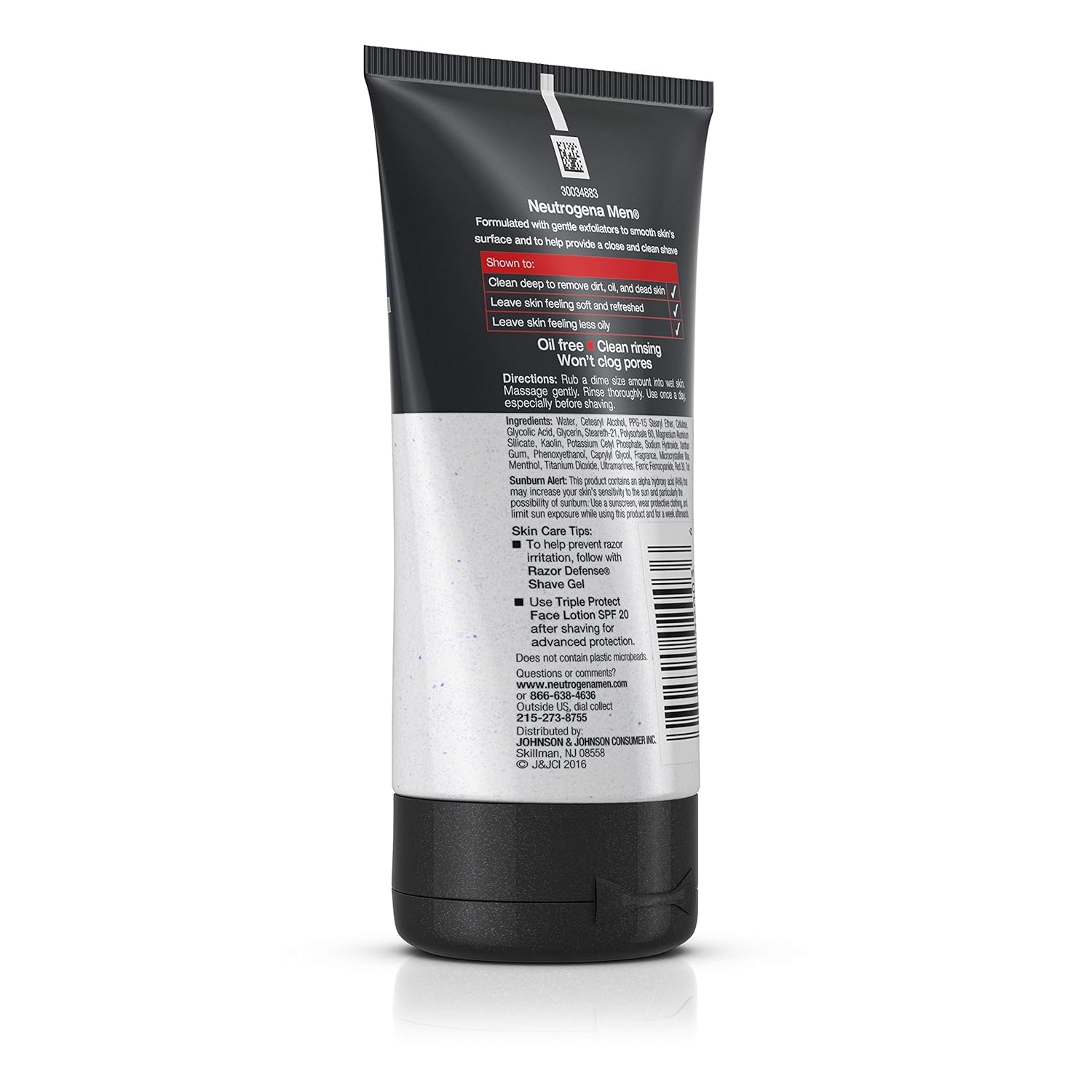 Neutrogena Men Razor Defense Face Scrub-124ml