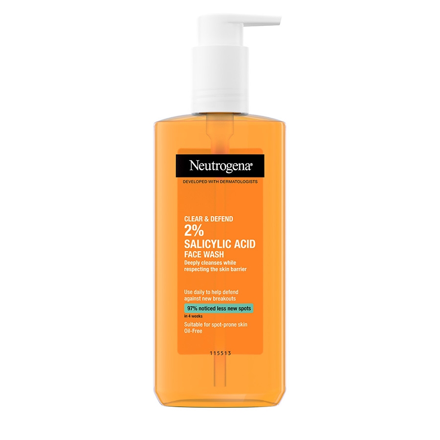 Neutrogena Clear & Defend Salicylic Acid Oil Free Face Wash-200ml