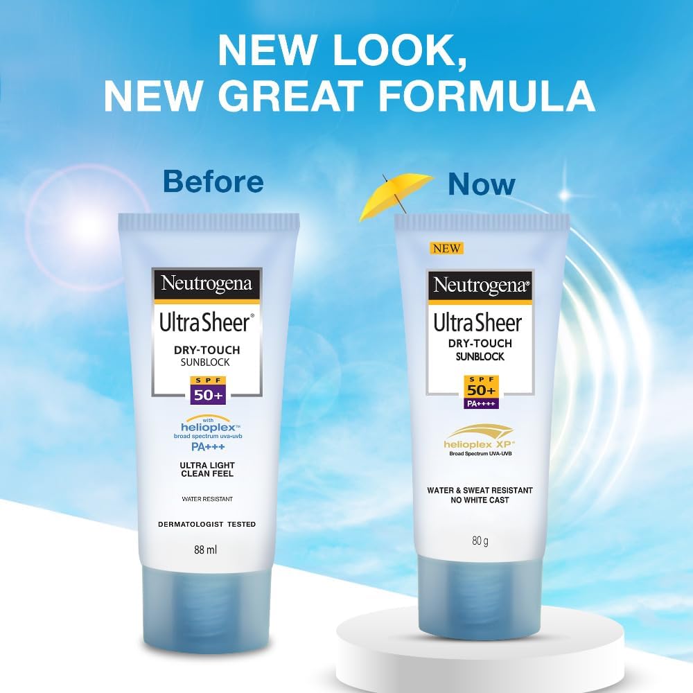 Neutrogena Ultra Sheer SPF 50+ Dry Touch Sunblock-80g