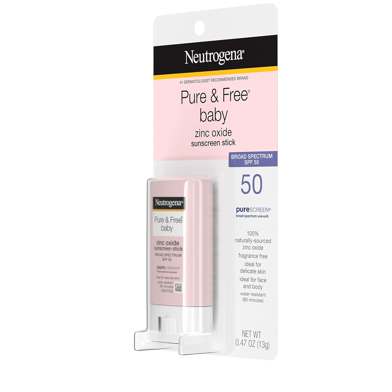 Neutrogena Pure & Free Baby Zinc Oxide Sunscreen Stick-13g