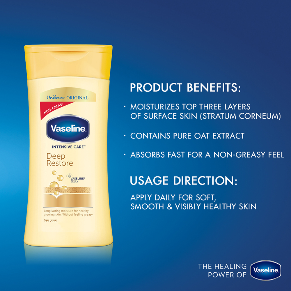 Vaseline Deep Restore Intensive Care Lotion-200ml thumbnail 6
