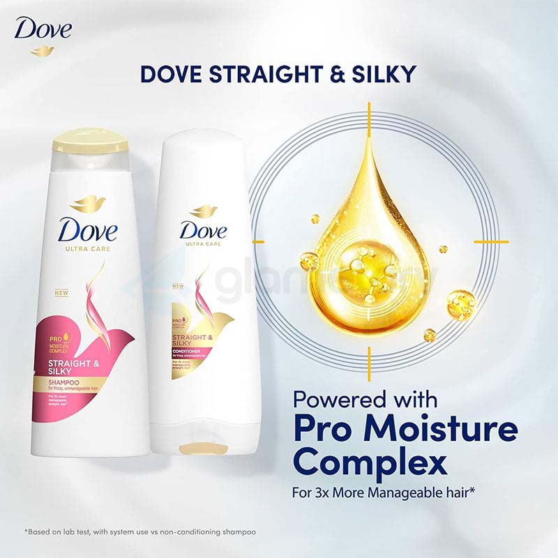 Dove Ultra Care Shampoo Straight & Silky Pro Moisture Complex-680ml thumbnail 6