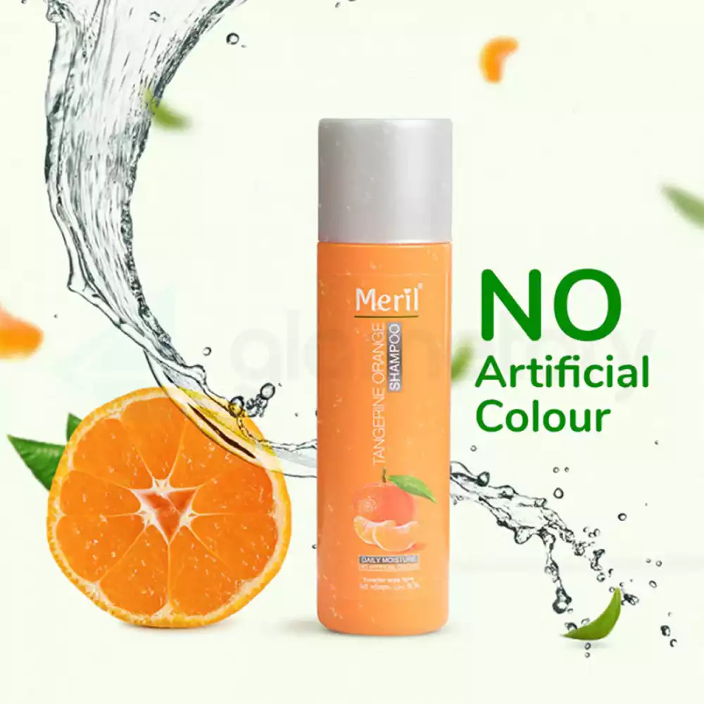 Meril Tangerine Orange Shampoo Daily Moisture-250ml thumbnail 3