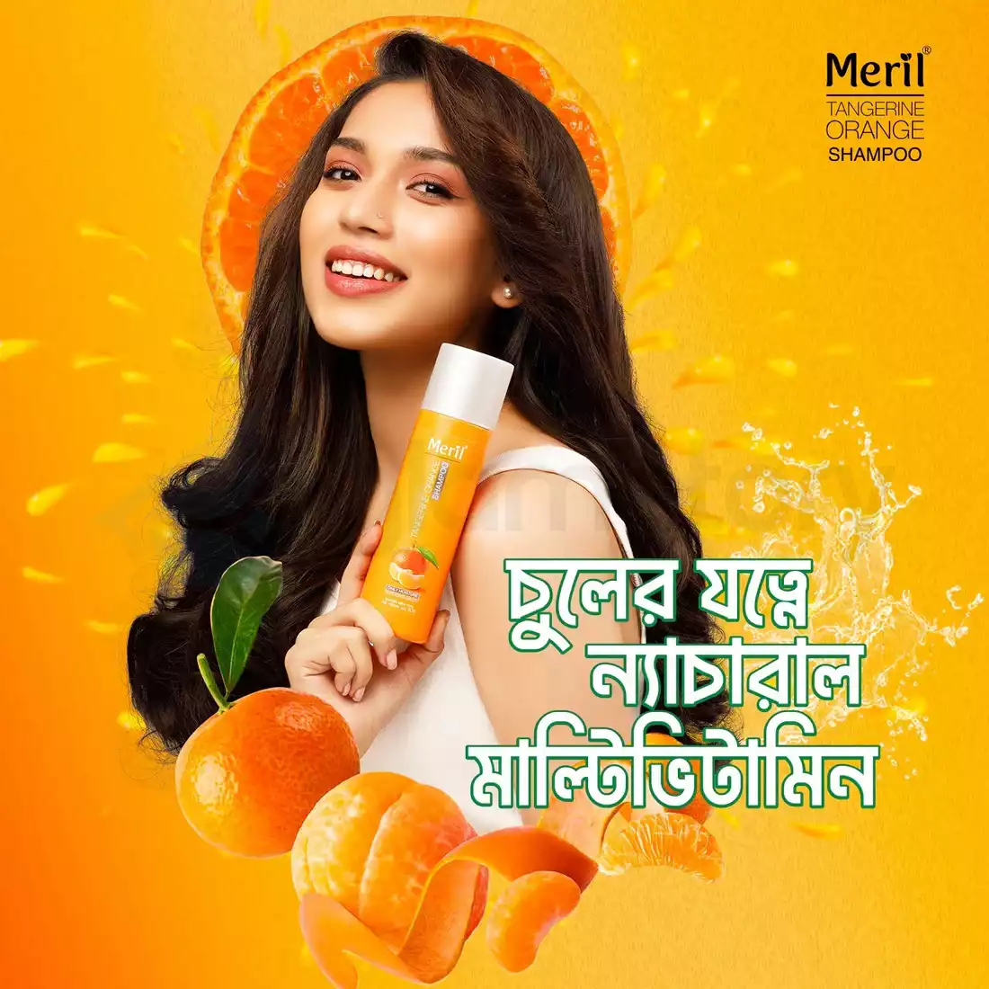 Meril Tangerine Orange Shampoo Daily Moisture-250ml thumbnail 4