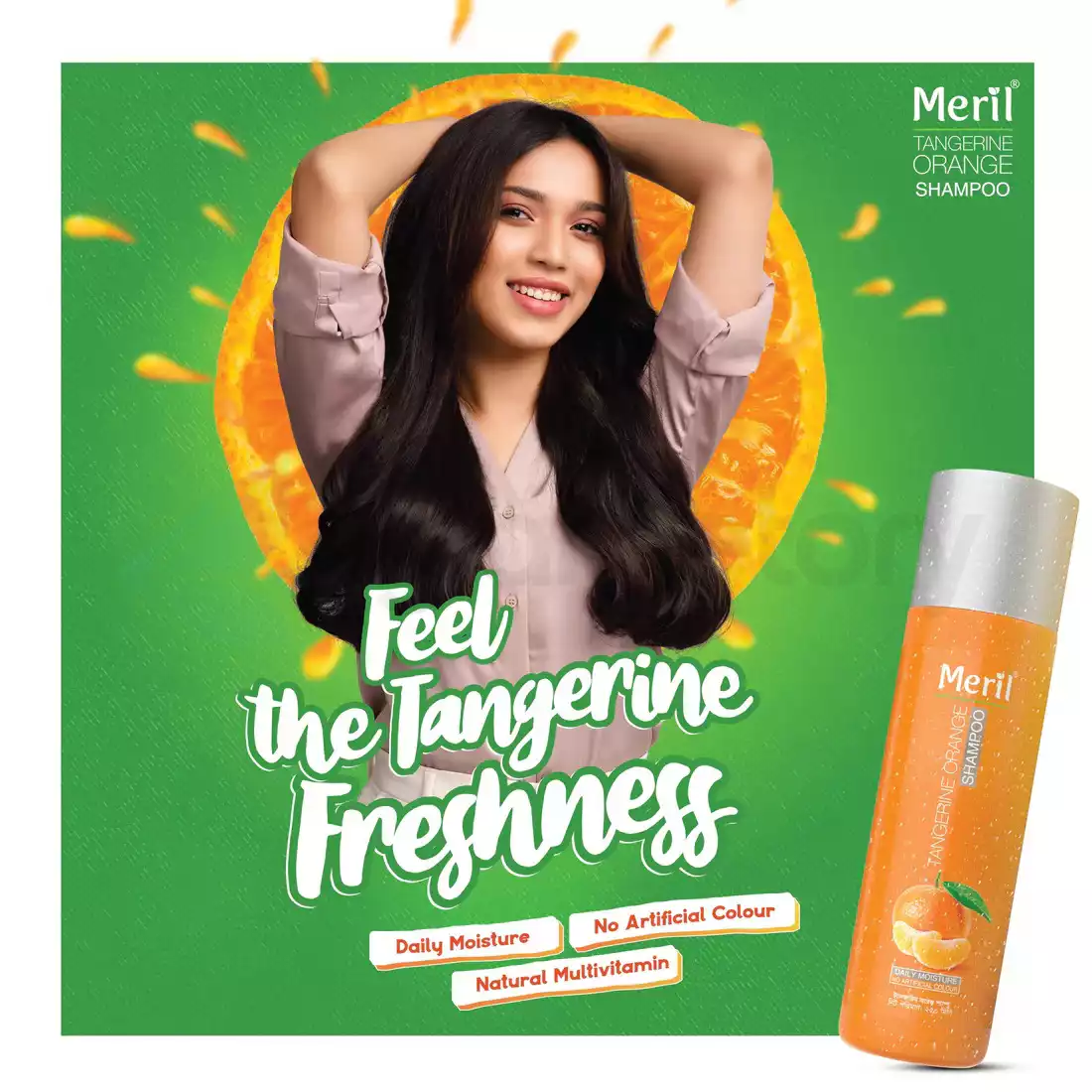 Meril Tangerine Orange Shampoo Daily Moisture-250ml thumbnail 5