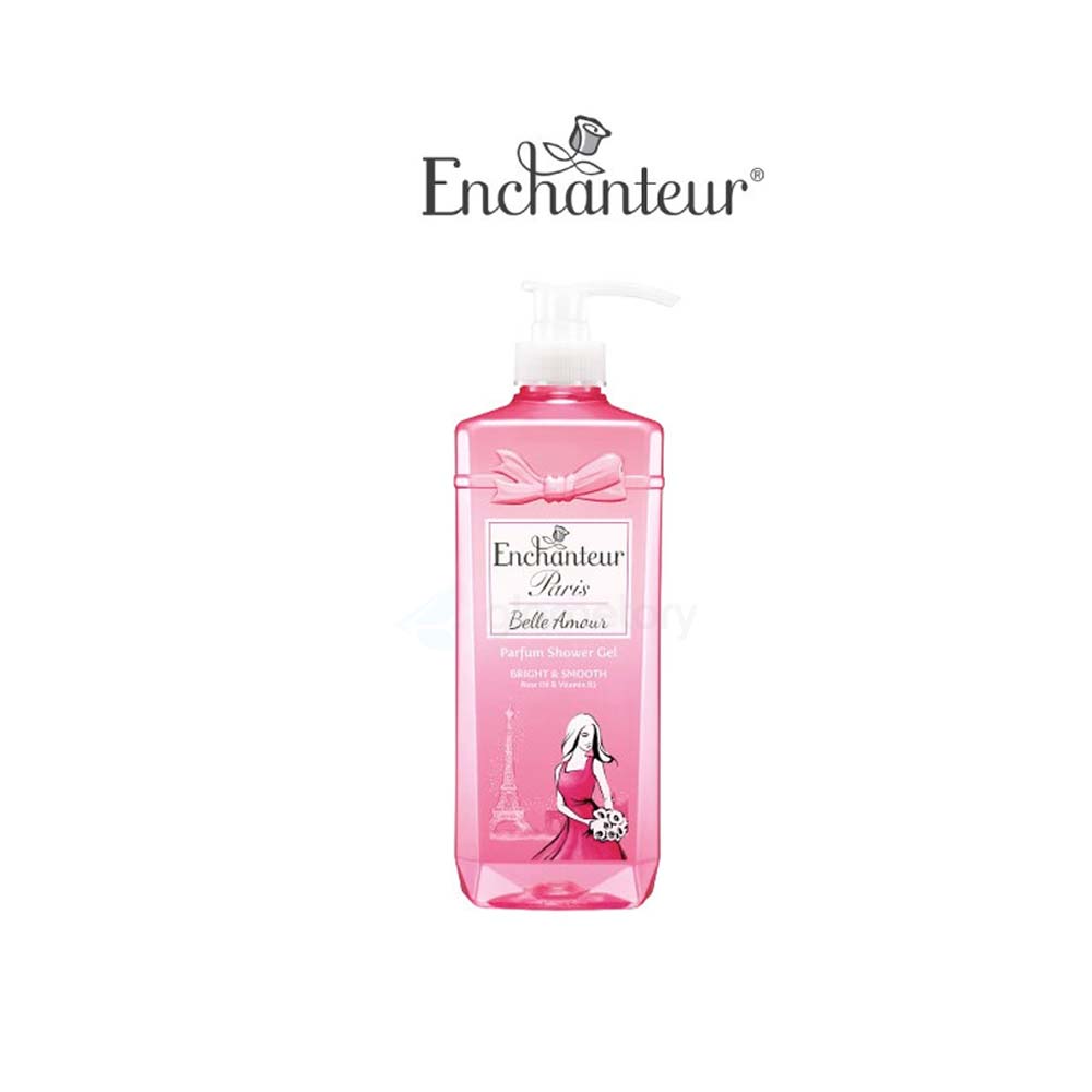 Enchanteur Paris Belle Amour Parfum Shower Gel Bright & Smooth with Rose Oil & Vitamin B3-750g