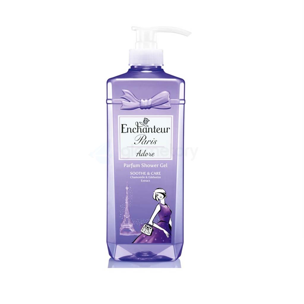 Enchanteur Paris Adore Parfum Shower Gel Soothe & Care with Chamomile & Edelweiss Extract-750g