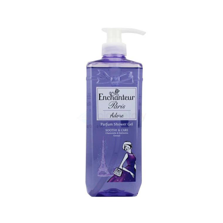 Enchanteur Paris Adore Parfum Shower Gel Soothe & Care with Chamomile & Edelweiss Extract-750g