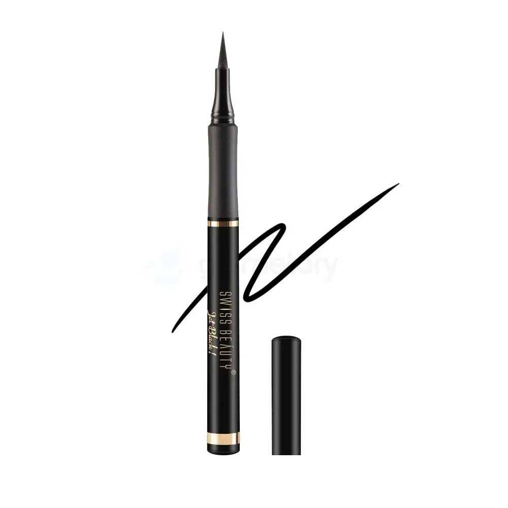 Swiss Beauty Bold Felt Tip Eyeliner Jet Black thumbnail 3