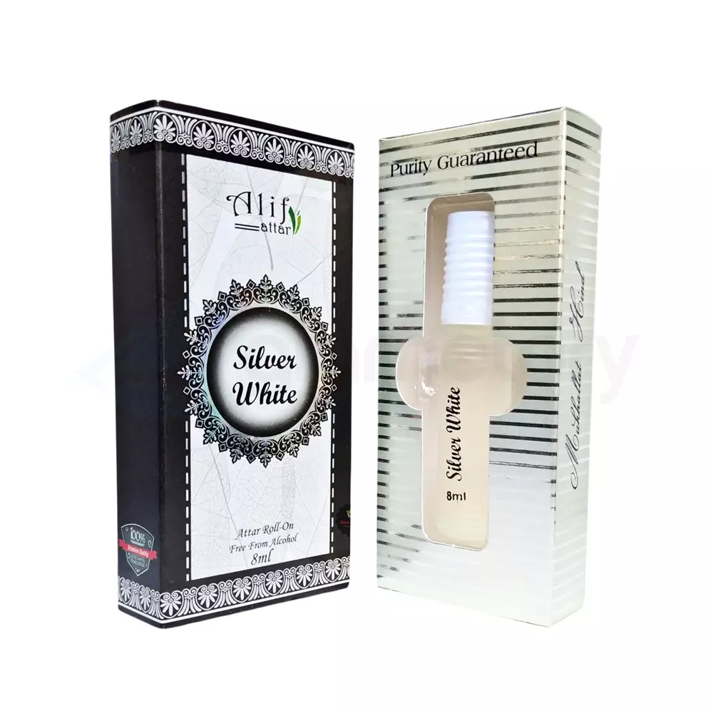 Alif Silver White Roll On Attar-8ml