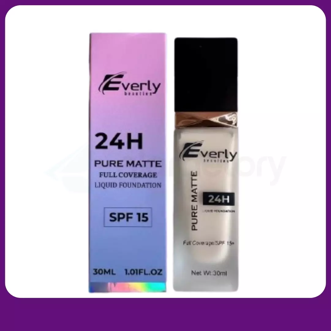 Everly Beauties Pure Matte Liquid Foundation SPF-15 Medium Beige thumbnail 3