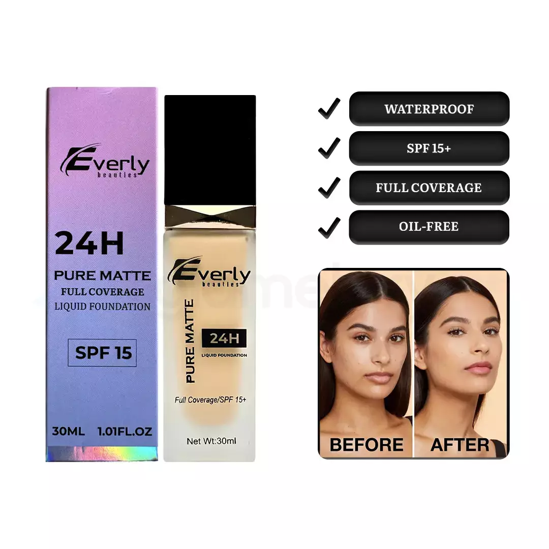 Everly Beauties Perfect Skin Glow Foundation SPF-15 Warm Beige thumbnail 3