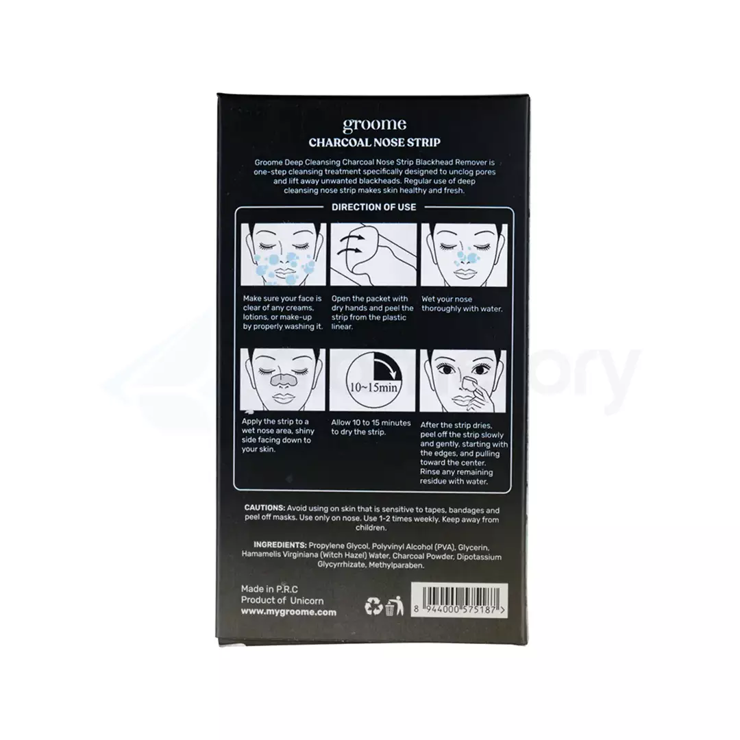 Groome Charcoal Nose Strips Purifying & Deep Cleansing