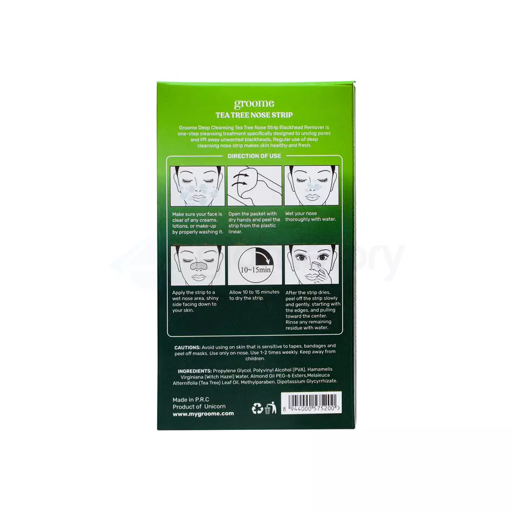 Groome Tea Tree Nose Strips Purifying & Deep Cleansing