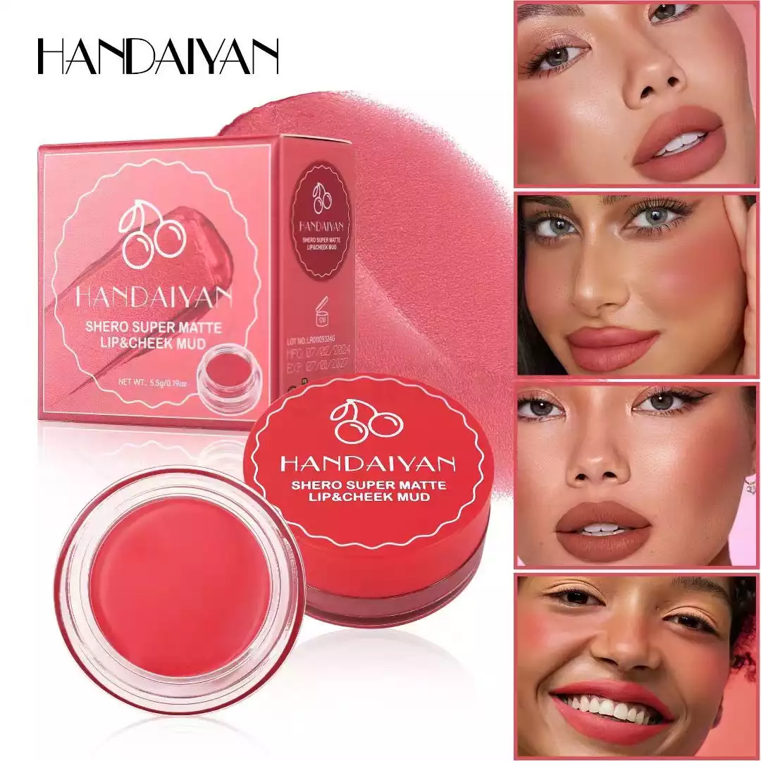 Handaiyan Shero Super Matte Lip & Cheek Mud-02 Coral Red