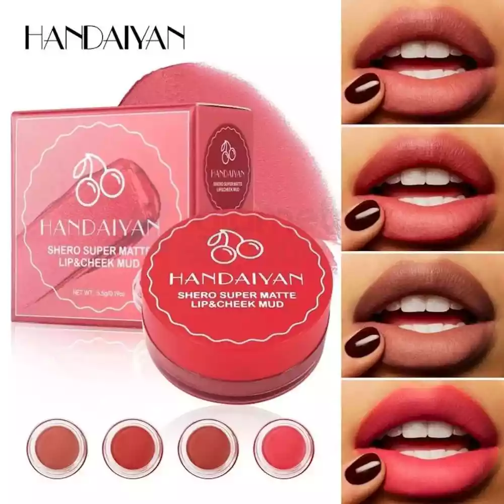 Handaiyan Shero Super Matte Lip & Cheek Mud-04 Reddish Rose