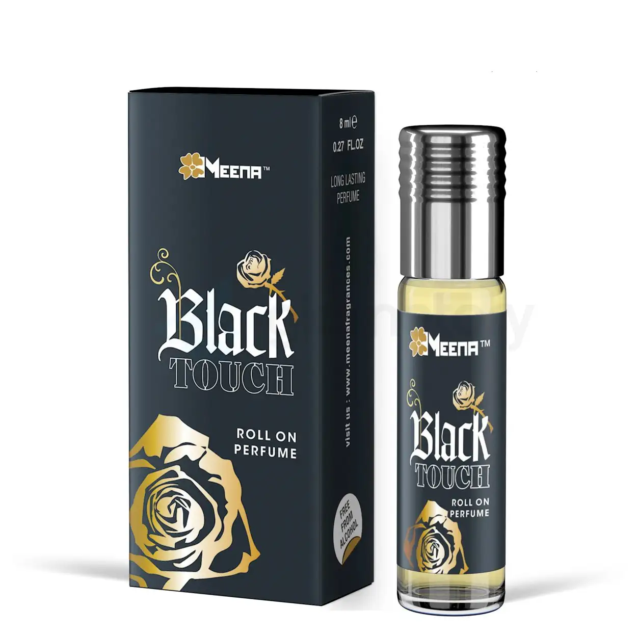 Meena Black Touch Roll On Attar-8ml