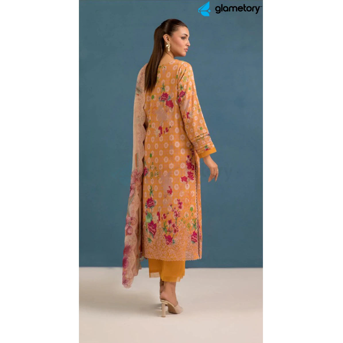 Pakistani Luxury Digital Printed Lawn with Chiffon Dupatta-25022630