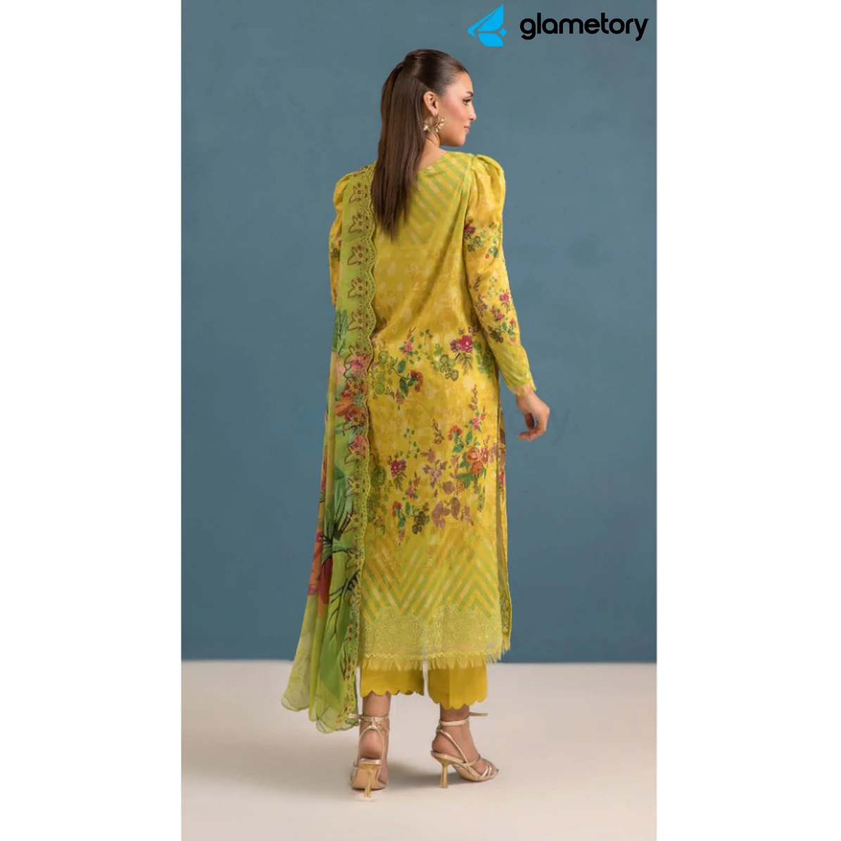 Pakistani Luxury Digital Printed Lawn with Chiffon Dupatta-25022638 thumbnail 3