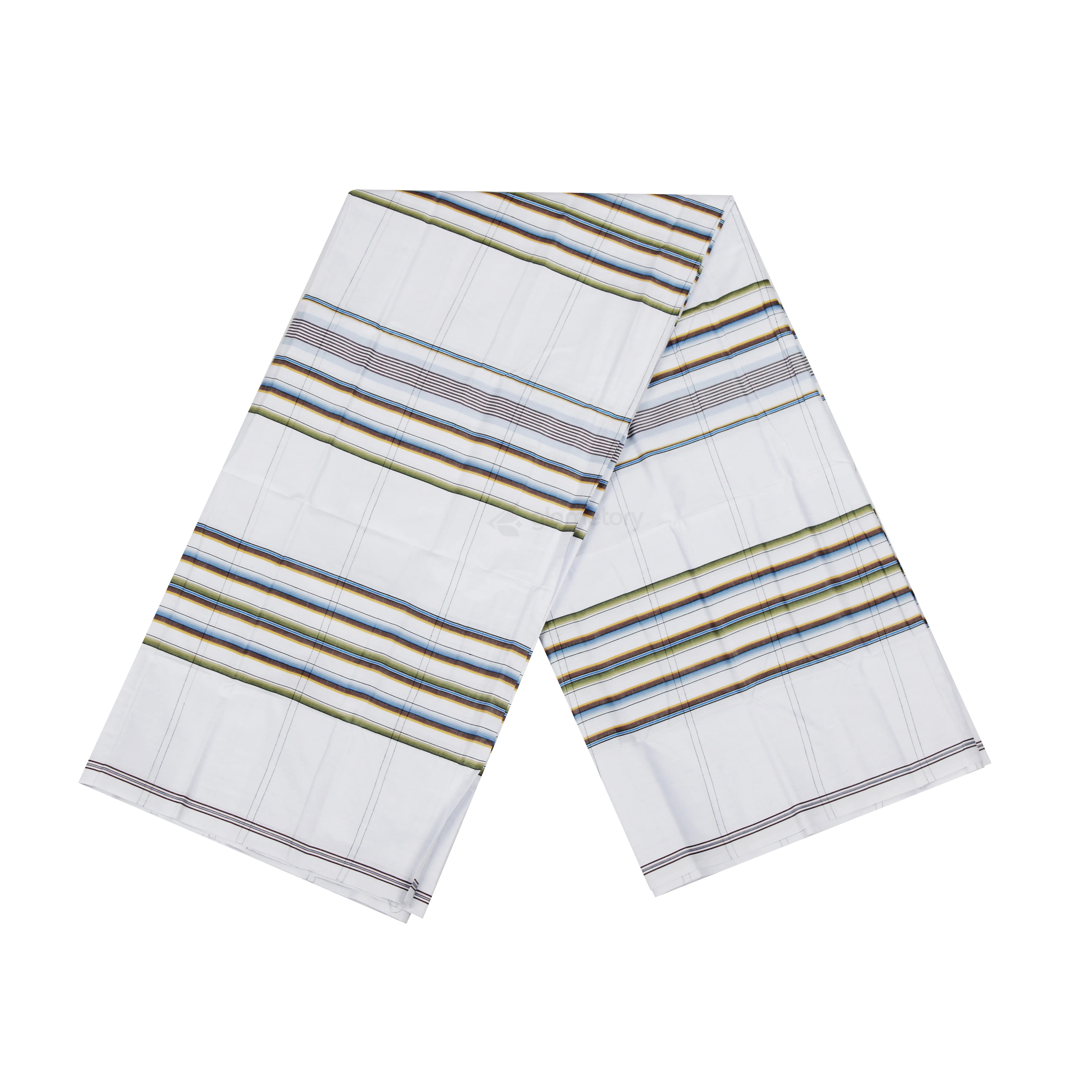 White Striped Cotton Lungi-11052518