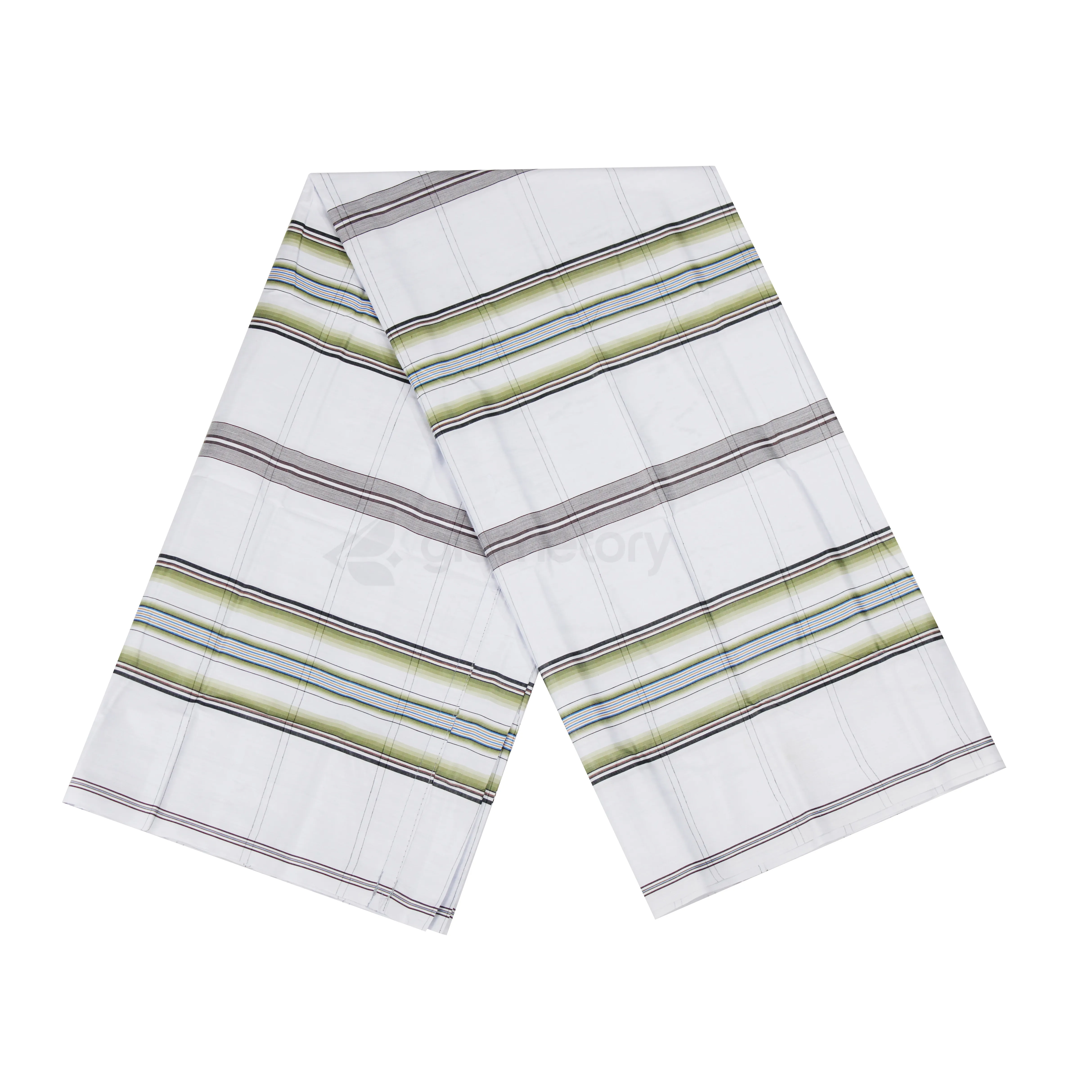 White Striped Cotton Lungi-11052519