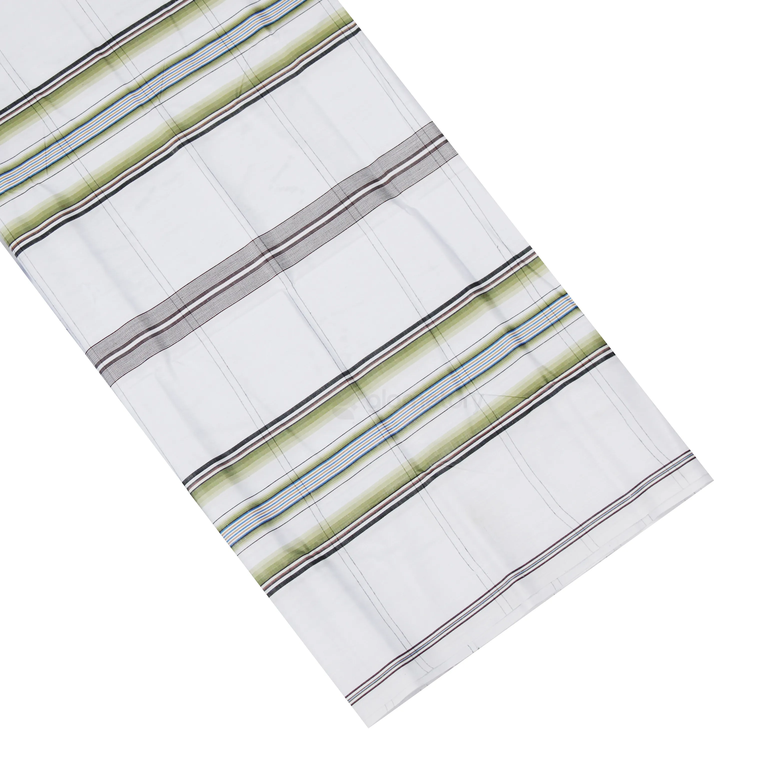 White Striped Cotton Lungi-11052519