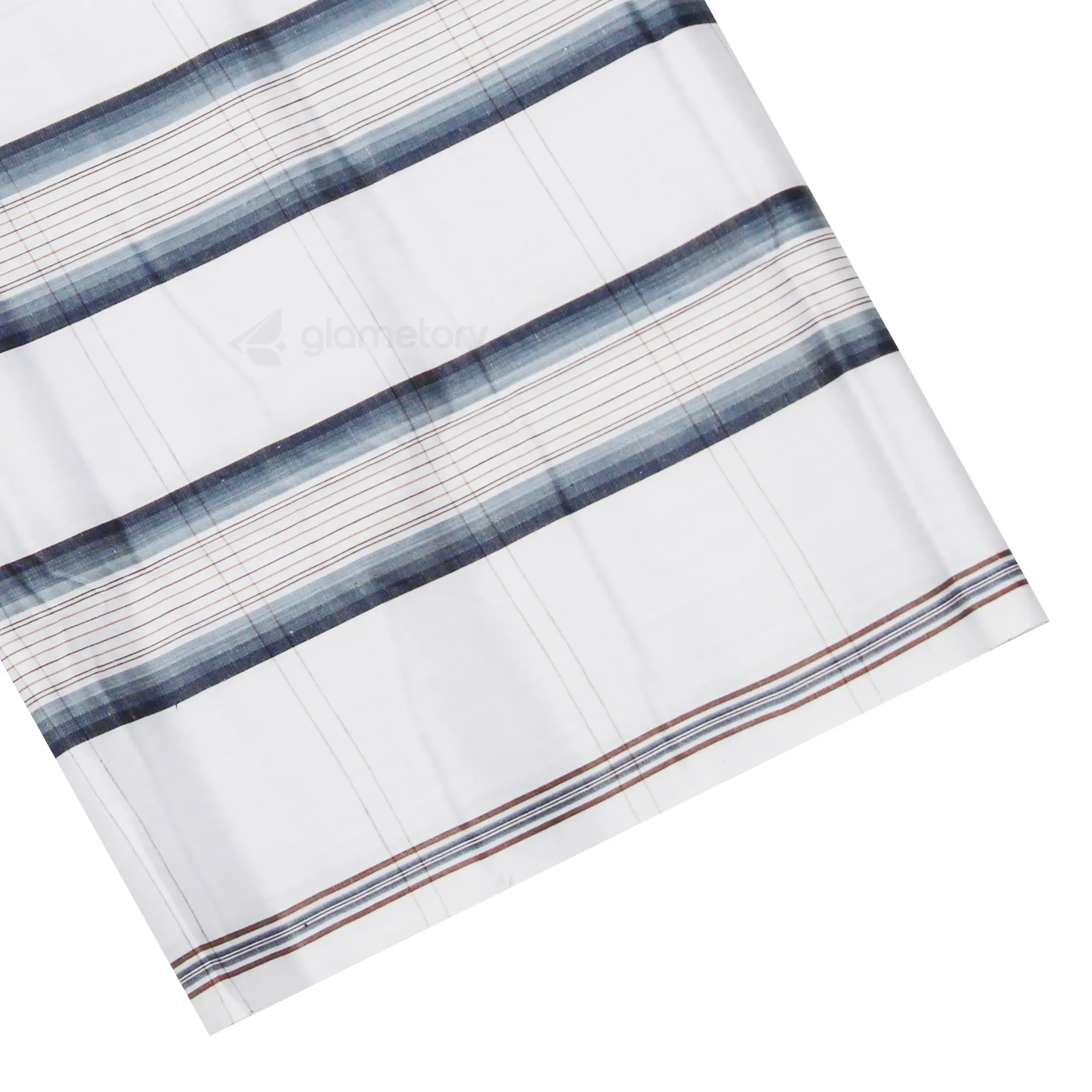 White Striped Cotton Lungi-11052521