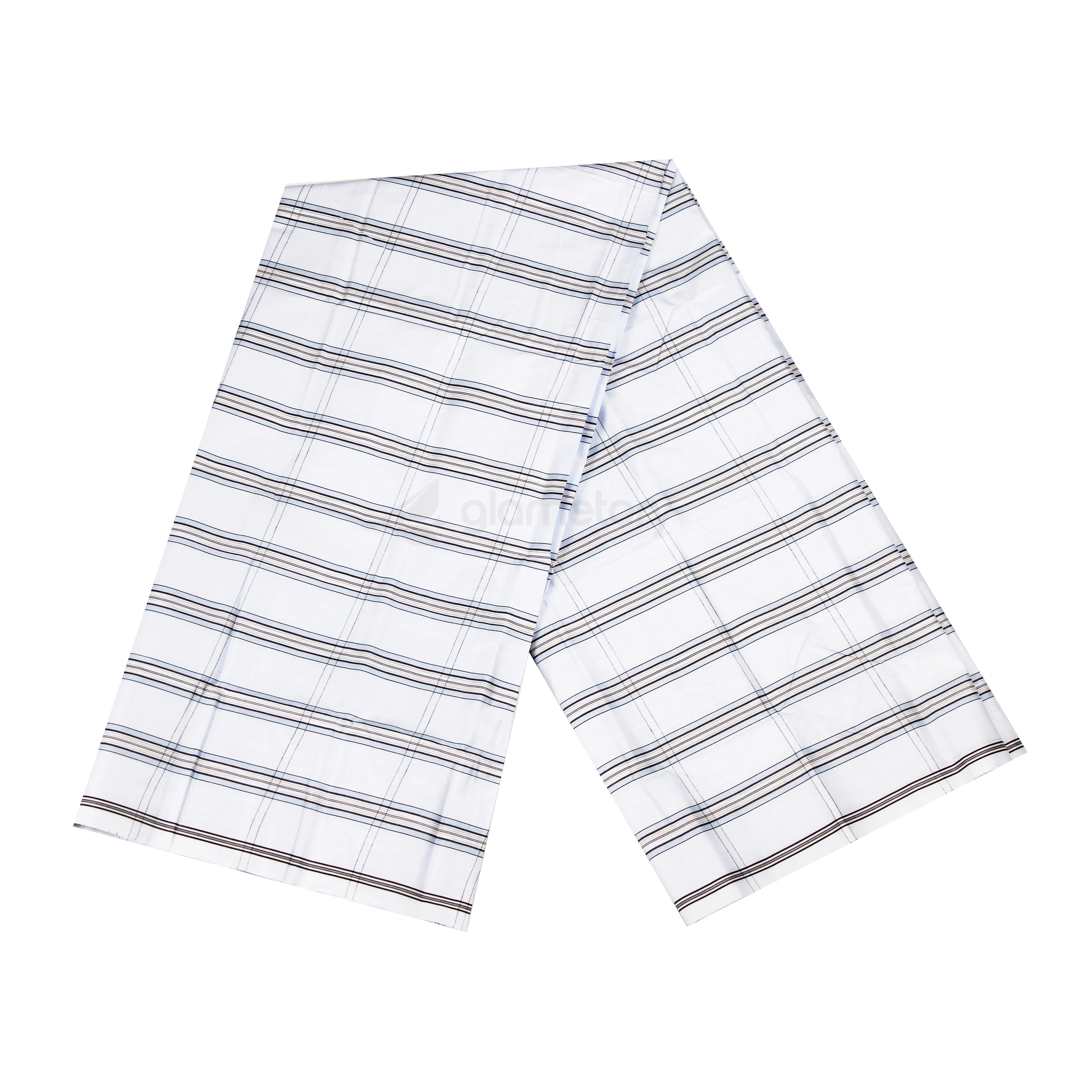 White Striped Cotton Lungi-11052522