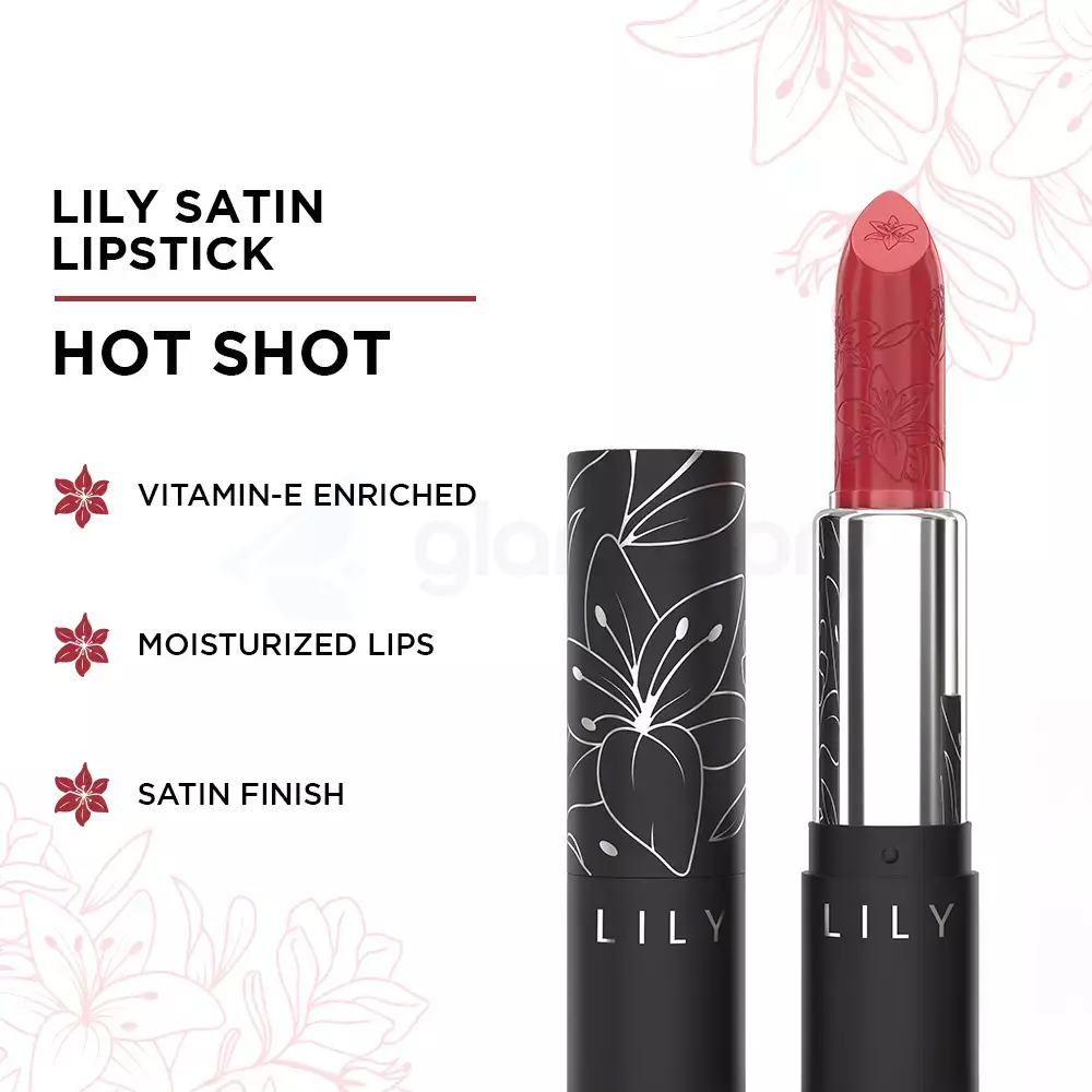 Lily Satin Lipstick 005-Hot Shot thumbnail 3