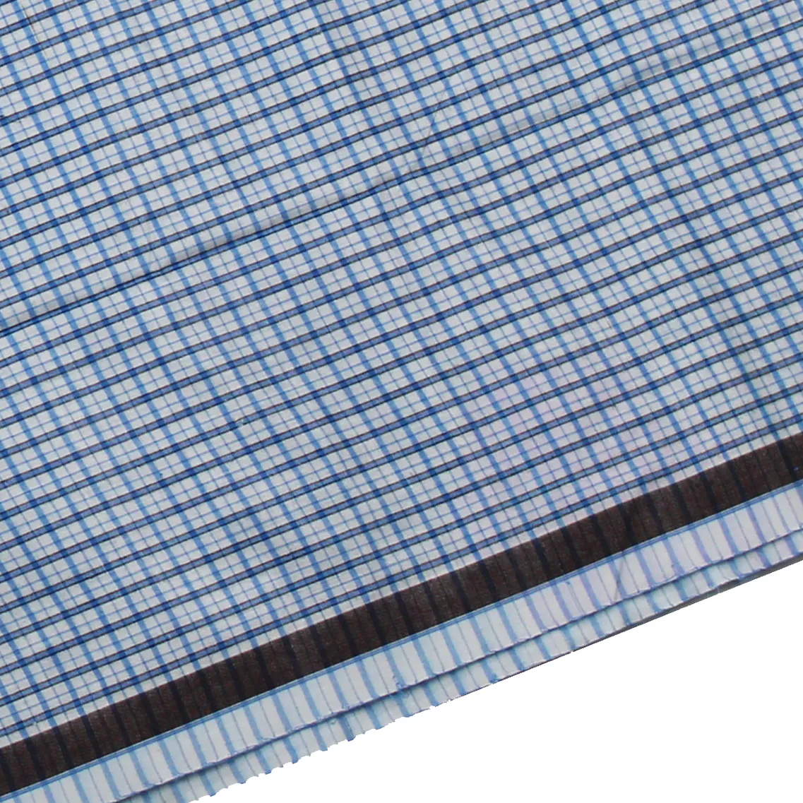 White & Blue Check Cotton Lungi-1103252