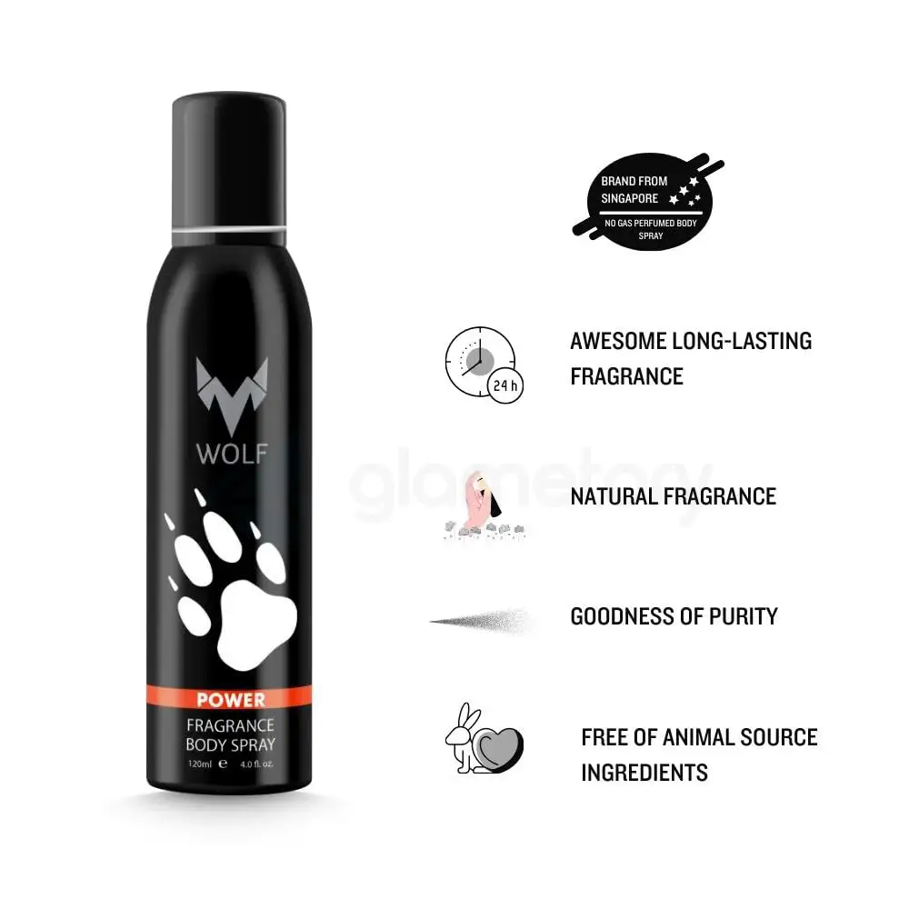 Wolf Power Fragrance Body Spray for Men-120ml thumbnail 4