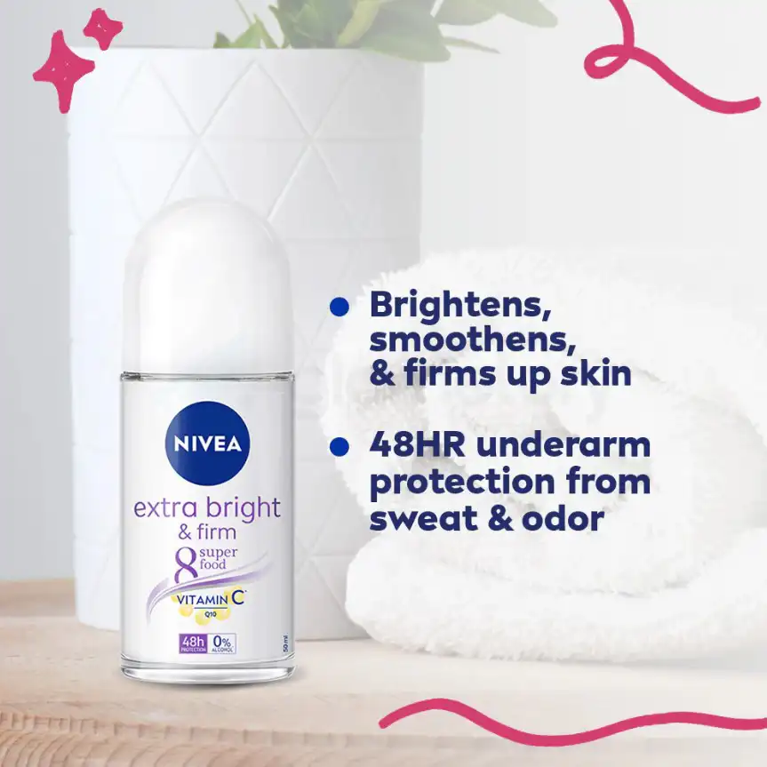Nivea Extra Bright and Firm Vitamin C Roll On-50ml thumbnail 3