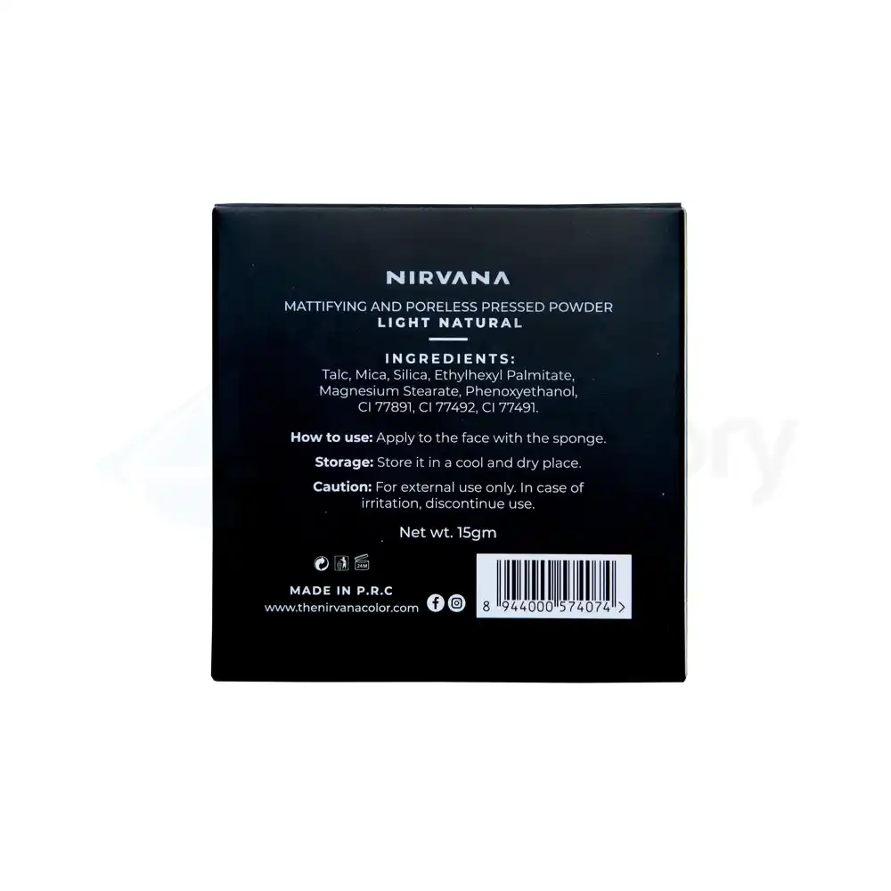 Nirvana Mattifying & Poreless Pressed Powder Light Beige thumbnail 7