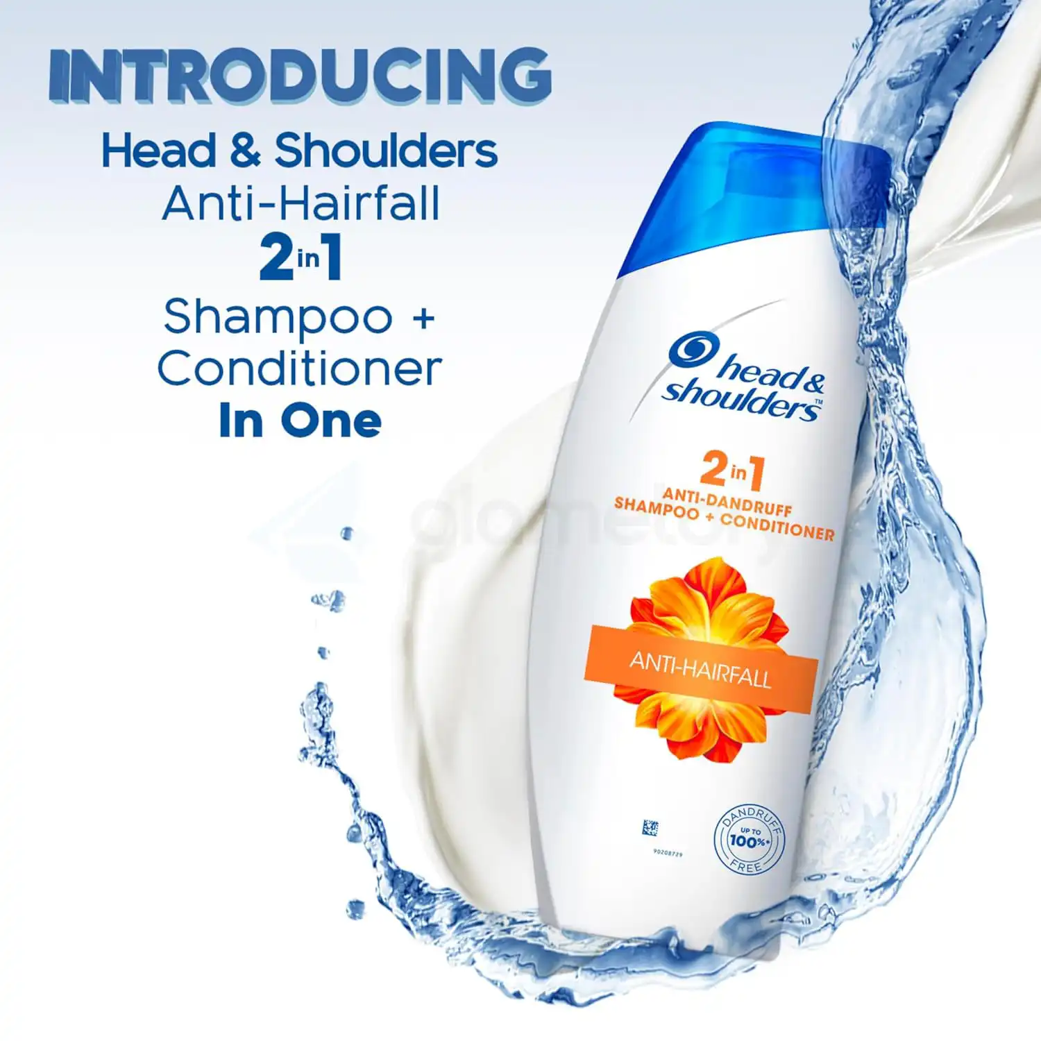 Head & Shoulders 2 In 1  Anti-Hairfall Shampoo+Conditioner-180ml thumbnail 3