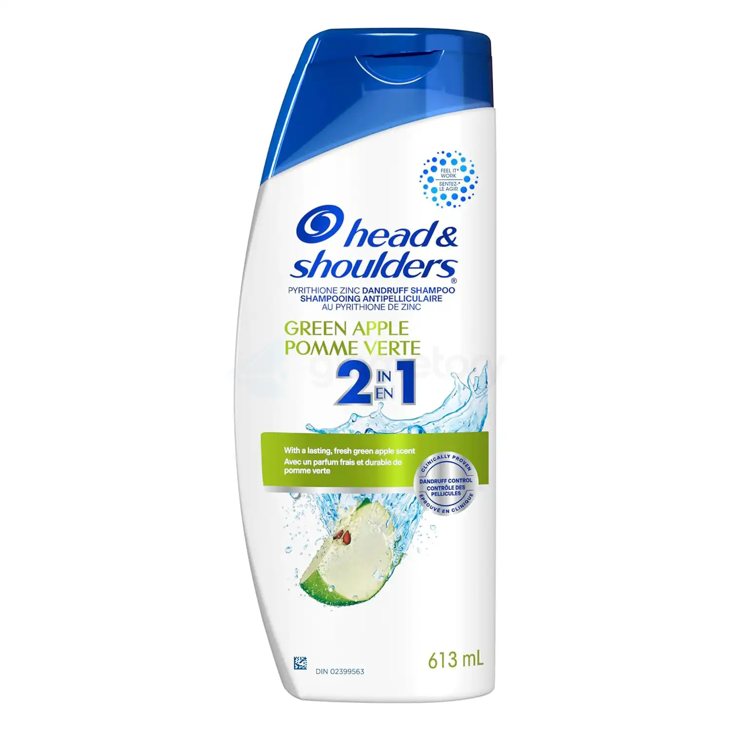 Head & Shoulders 2 In 1 Anti Dandruff Shampoo+Conditioner Green Apple-613ml
