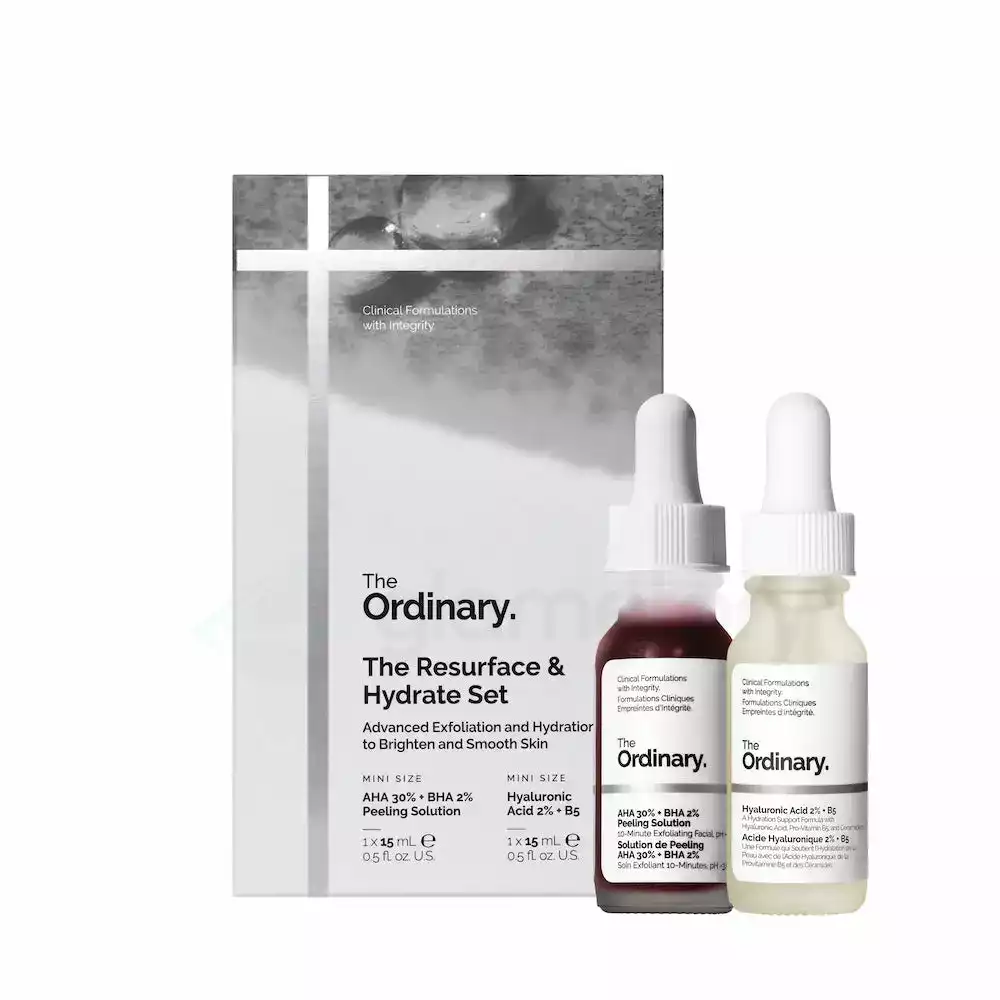 The Ordinary The Resurface & Hydrate Set AHA 30% + BHA 2% & Hyaluronic Acid 2% + B5