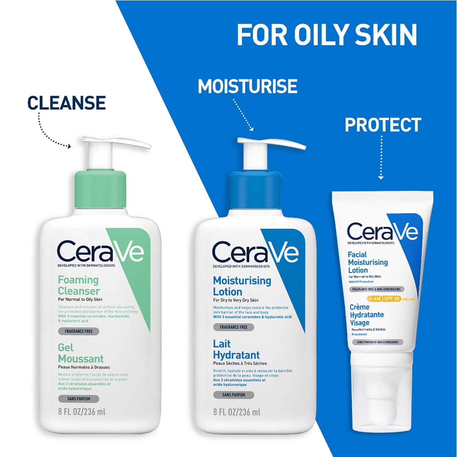 Cerave Foaming Cleanser For Normal to Oily Skin Gel Moussant-236ml thumbnail 3