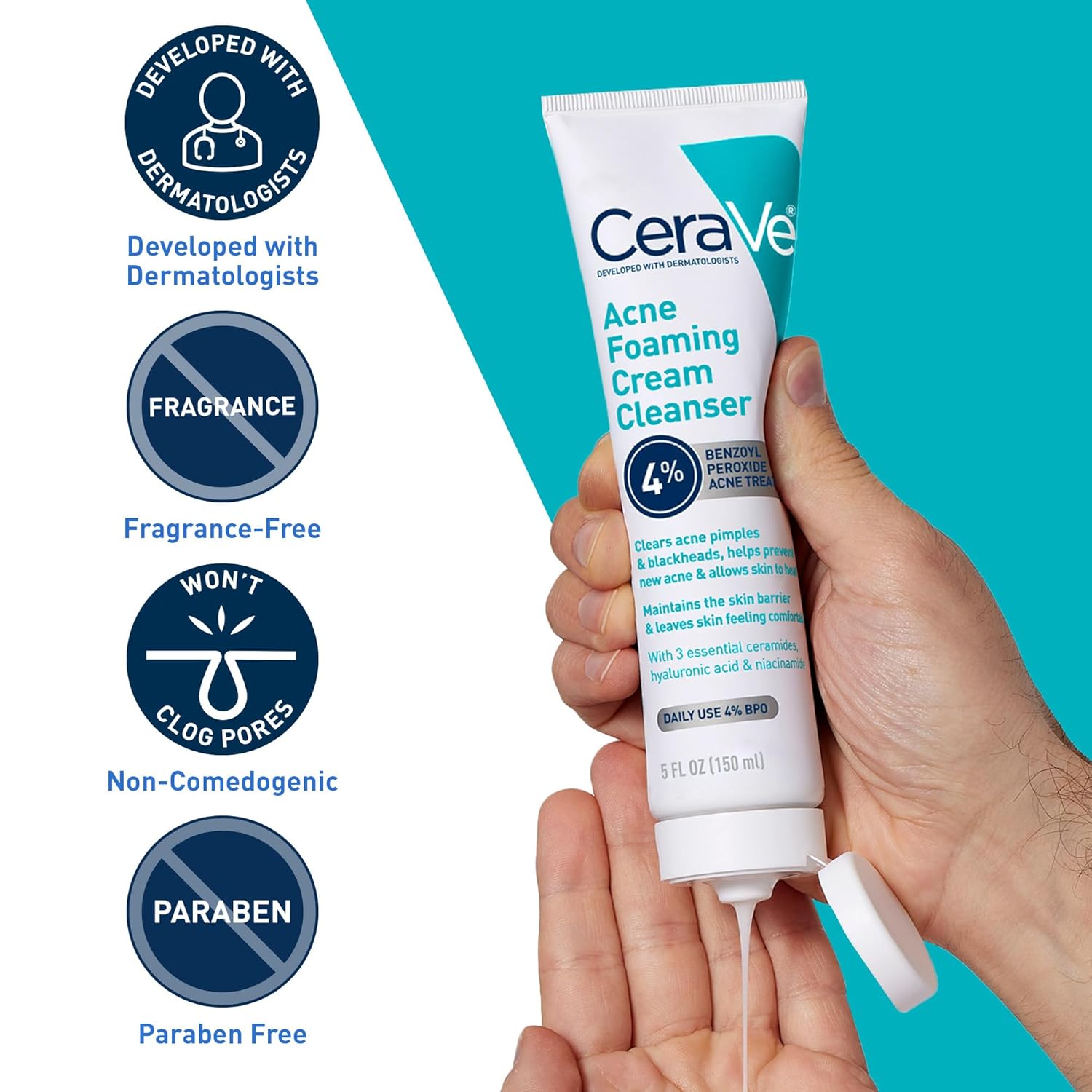 Cerave Acne Foaming Cream Cleanser-150ml thumbnail 6